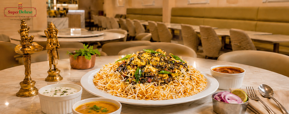 Experience the best Hyderabadi dum biryani in Singapore with authentic dum-cooked flavors in a fine dining Indian restaurant 